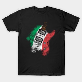 Electric Guitar Italian Flag Guitarist T-Shirt